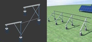 Dobra cena. Concrete Base Solar Panel Ground Mounting Systems Double Pole Type w Internecie