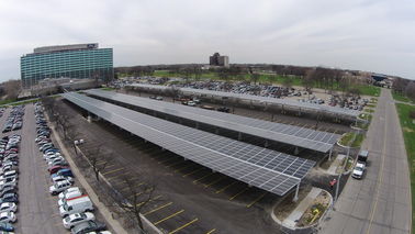 Dobra cena. High Strength Carport Solar Systems Galvanized Steel Frame Aluminum Rails w Internecie