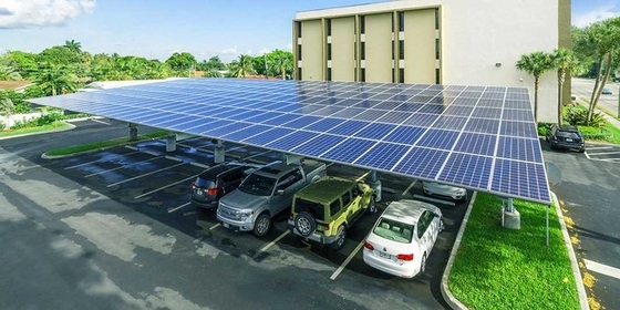 Dobra cena. Adjustable tilt flat triangle roof mounting solar carport systems solar bracket solar structure w Internecie