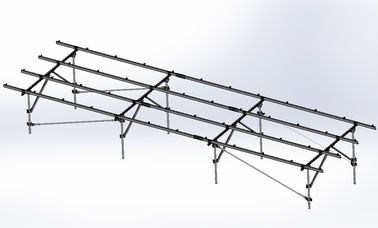 Dobra cena. Steel Solar Panel Ground Mounting Systems Bracket Photovoltaic 1.4KN/m2 Max Snow Load w Internecie