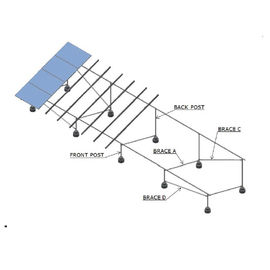 Dobra cena. Turnkey Solar Panel Ground Mounting Systems Hot - Galvanized Steel 130mph Wind Load w Internecie