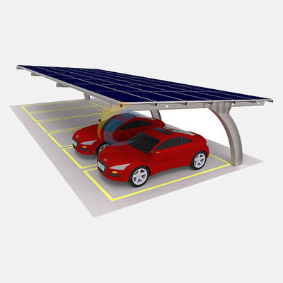 Dobra cena. On/Off Grid Outdoor Carport Solar Systems Waterproof Photovoltaic Panel High Stability Galvanized Solar Car Parking Rack w Internecie