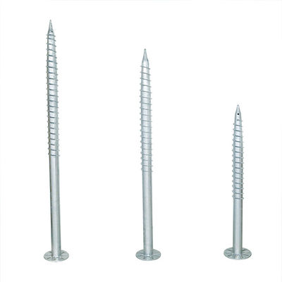 Dobra cena. Ground Silver Screw Piles Q235 Galvanized Steel 76MM Helical Earth for Solar Ground Mounting Systems w Internecie