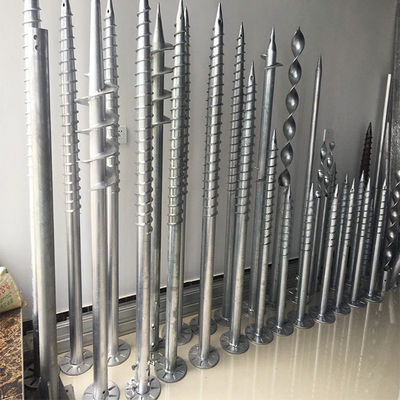 Dobra cena. Thickness 2.75mm 3mm 3.5mm Open Field Ground Screw Piles Pole Anchors Wind 60m/S Solar Mounting Component w Internecie