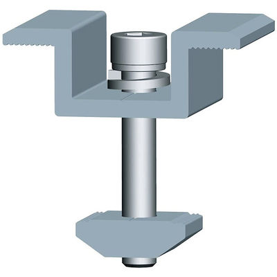 Dobra cena. Roof & Ground Aluminum Mid End Solar Panel Clamps Solar System Components w Internecie