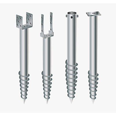 Dobra cena. Solar Mounting System Foundation Anti - Corrosion Ground Screw Piles 1800L*76Dmm Hot Dipped Galvanized Spiral Shape w Internecie